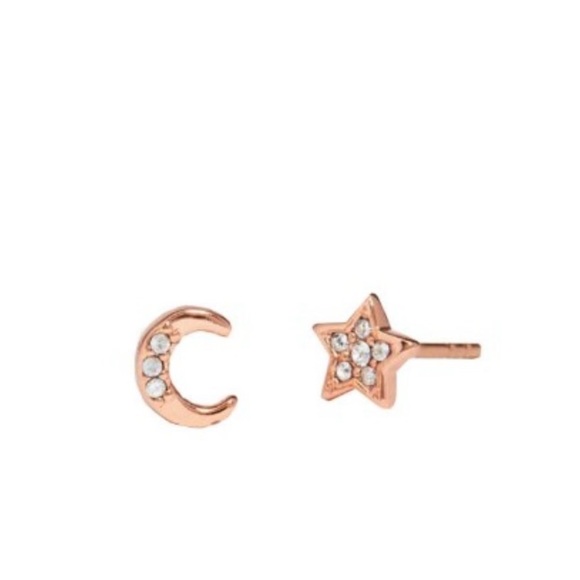 NWT Host Pick COACH Moon & Star Mismatched Stud Earrings Rose Gold - Picture 3 of 10